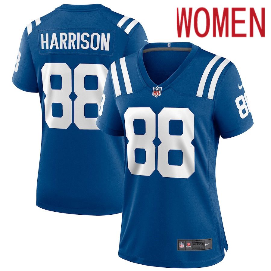Women Indianapolis Colts #88 Marvin Harrison Nike Royal Game Retired Player NFL Jersey->women nfl jersey->Women Jersey